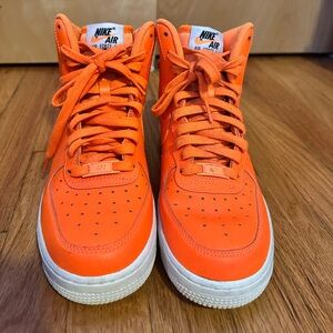 Nike Orange Sneakers Air Force 1 High Tops